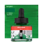 AMSTERDAM ACRYLIC INK 30 ml - PERMANENT GREEN DEEP