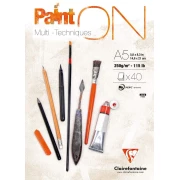 Clairefontaine blok "Paint On", A5, 40 ark. 250g /4