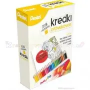 PENTEL Kredki ołówkowe Arts - zestaw z kolorowanką