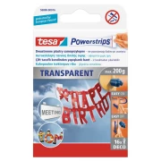 TESA Powerstrips Deco Transparent 200g, 16 szt